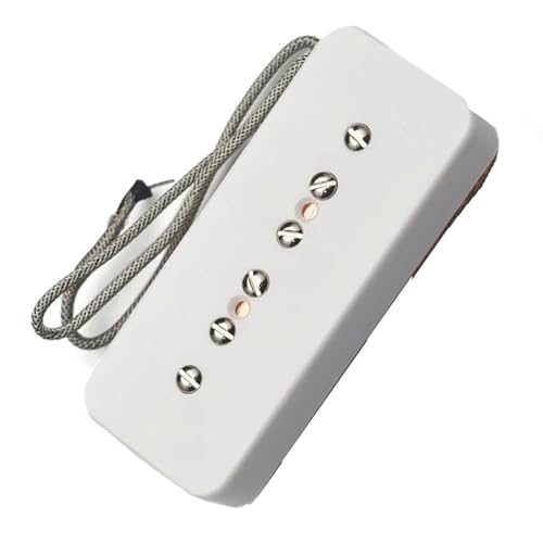 Geräuschloser Tonabnehmer, verstellbare Schrauben, Polstücke für E-Gitarre, Humbucker, weißer Tonabnehmer Single-Coil-Tonabnehmer (Color : Bridge)