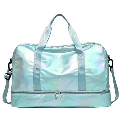 Reisetasche wasserdichte Reise Fitness Tasche Damen Sportbekleidung Aufbewahrungstasche Multifunktionale Nasse Und Trockene Trennung-Blau A