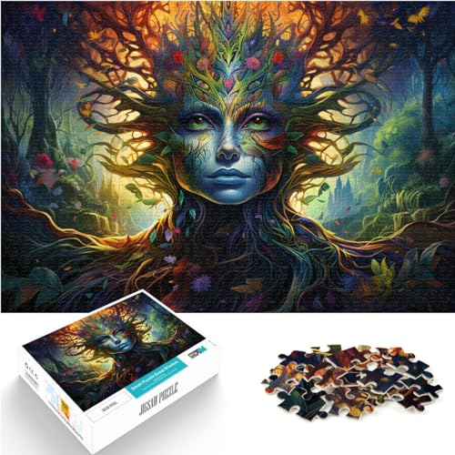 Puzzle Fantasie-Baumelfen-Puzzle 1000 Teile Holzpuzzle für Erwachsene Spielzeug Puzzle Lernspiele Stressabbau-Puzzle 1000 Teile (50x75cm)