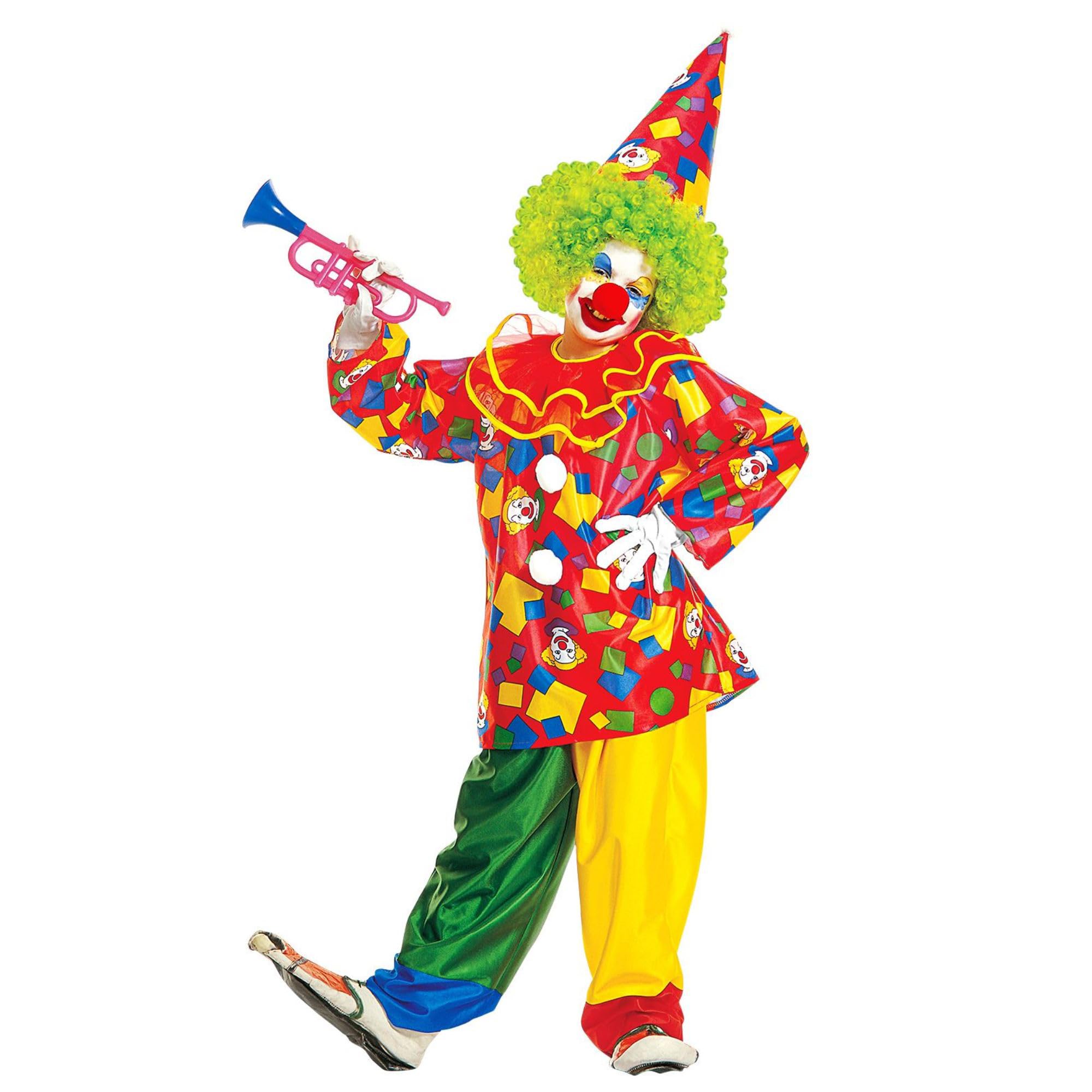 W WIDMANN MILANO Party Fashion - Kinderkostüm Funny Clown, Coat mit Kragen, Hose, Hut, Zirkus, Motto-Party, Karneval