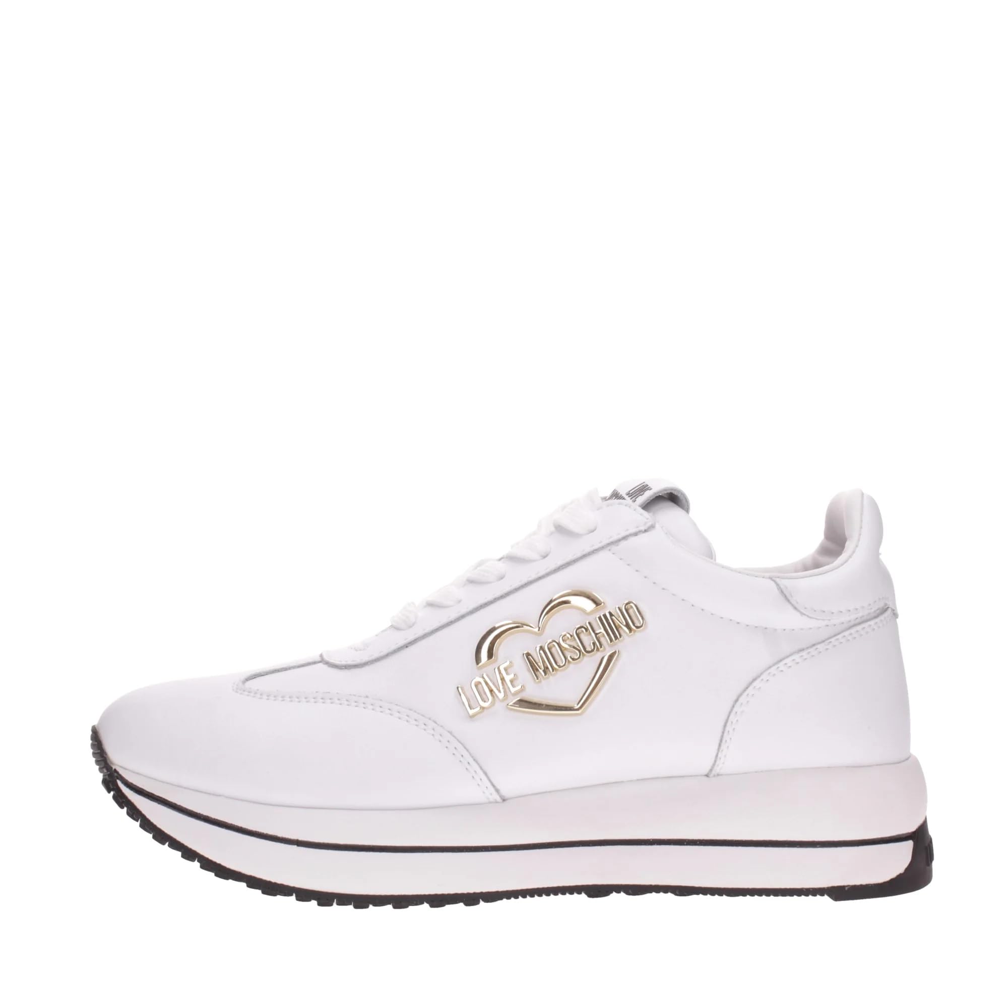 Love Moschino Damen Sneaker, Bianco, 36 EU