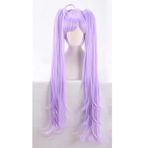 WCCNKK Anime Cosplay Perücke, Manaka Laala Pripara Perücke, 100 Cm Langes Lila-Rosa Haar, Mit Kostenloser Perückenkappe, Für Party Alltag Halloween, Dekoratives Geschenk