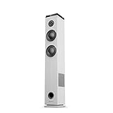 Energy Sistem Tower 5 g2 Ivory Lautsprecherturm 65 W und True Wireless Stereo (Bluetooth 5.0, USB/MicroSD MP3 Player, Audio-In) - Weiß