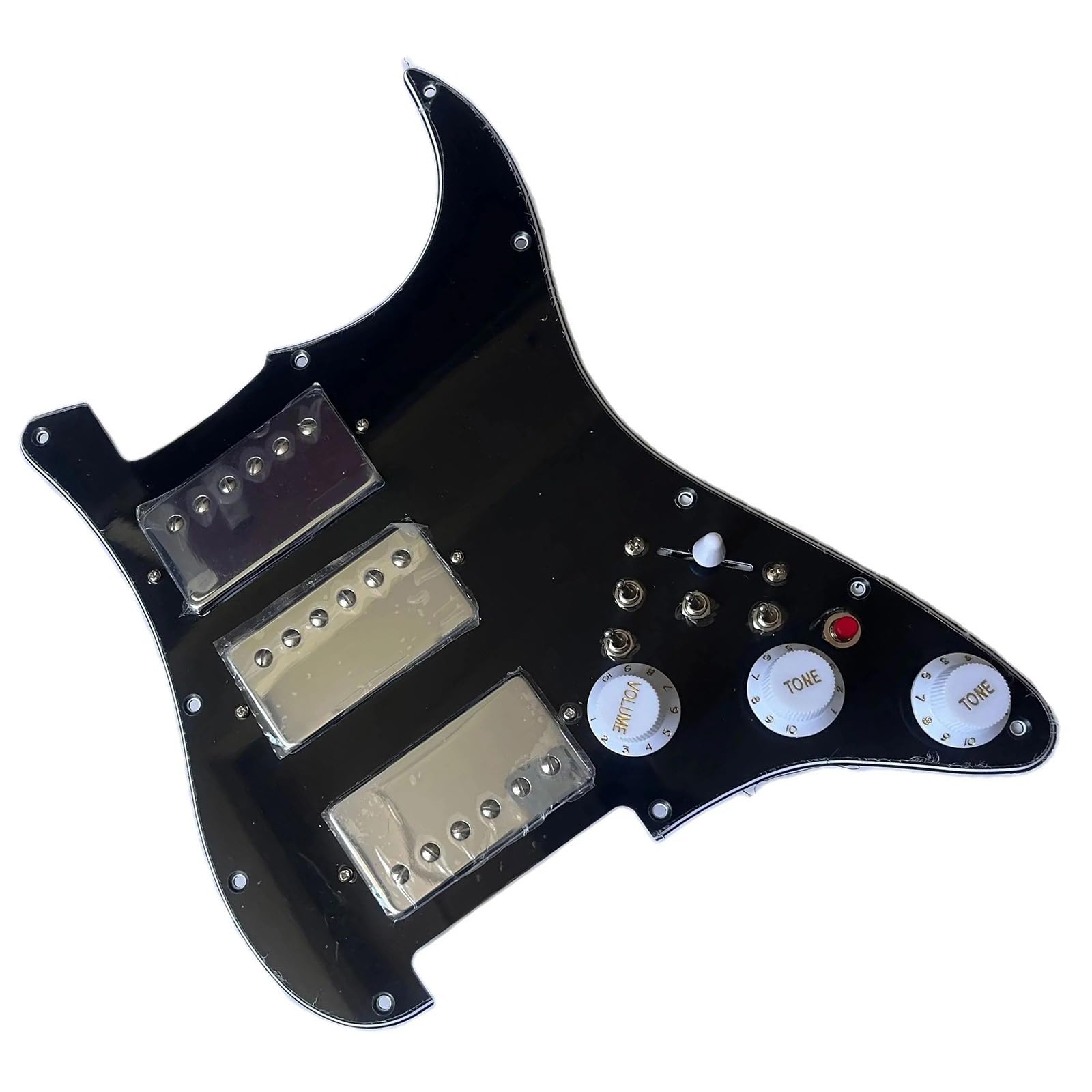 Standard-Pickguard-Tonabnehmer Vorverdrahtetes HHH Schlagbrett für E-Gitarre, Humbucker-Tonabnehmer, Coil Split, exquisites Set