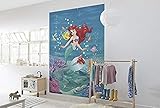 Komar DisneyFotoapete | ARIEL SINGING | 184x254 cm | Tapete, Wand Dekoration, Arielle, Prinzessin, Kinderzimmer, Mädchenzimmer, Meerjungfrau | 4-4020