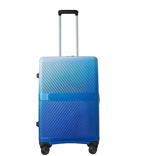 YAOSHER Leiser Koffer mit mehreren Ebenen, hochwertig, elegant, geräumig und multifunktional, verstellbar, Koffer, geeignet für Reisen (Gelb, 24 Zoll), blau, 24 inches