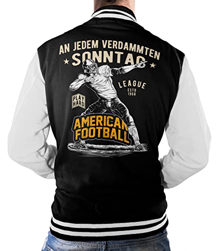 LOBO NEGRO Coole College American Football Baseball Jacke - An jedem verdammten Sonntag 3XL