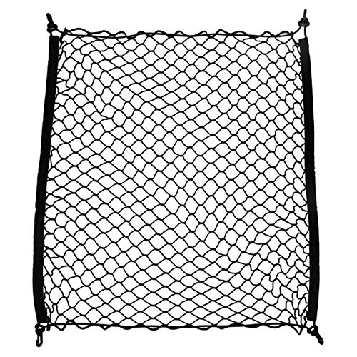 GepäCknetz Auto,GepäCknetz 4 Haken for Volkswagen Touran Mitsubishi for Skoda Octavia Mesh Cargo Net Inhaber Rumpf Elastic Storage