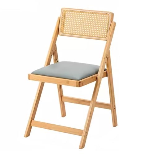 TBSZCM Klappstuhl Massivholz Rattan Tischstühle, Mid-Century Modern Rattan s, Klappbarer Zusätzlicher Stuhl für Gäste Büro Hochzeit Picknick Run forward