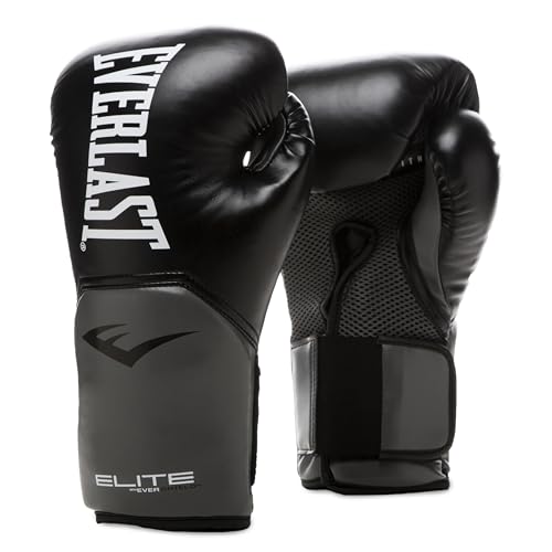 EVERLAST Elite Trainingshandschuhe - Schwarz/Grau - 8oz