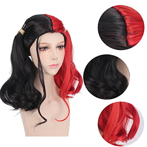 LINLINCD-Wig Anime Cosplay Perücke for Fasching Nachtleben CluI Party Dress Up Perücke Cosplay Anime Perücke Universal Farbe Harajuku Anti-Curled Herren Kurzhaar Anti-Curled Stil