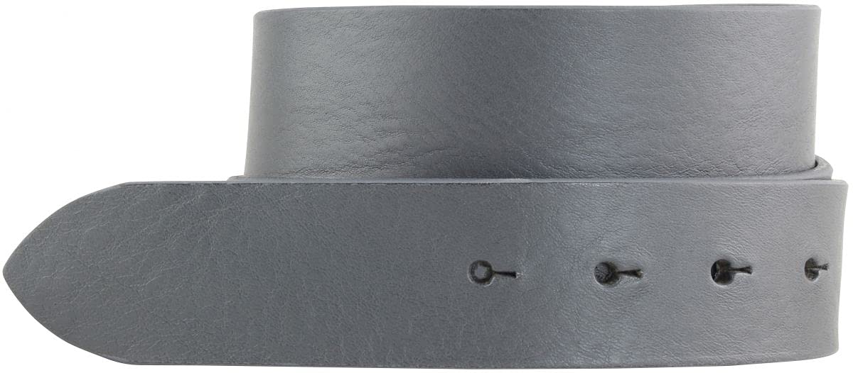 BELTINGER Wechselgürtel aus Vollrindleder mit Druckknöpfen 4 cm | Druckknopf-Gürtel für Damen Herren 40mm | Leder-Gürtel ohne Schnalle 4cm | Dunkelgrau 100cm