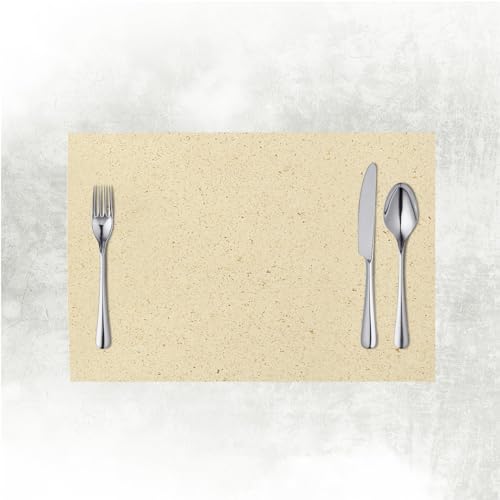 Bio Tischsets aus Graspapier | 40 cm x 30 cm | Platzset | für Gastronomie und Feiern ideal | 100 Stück | Bio | Graspapier