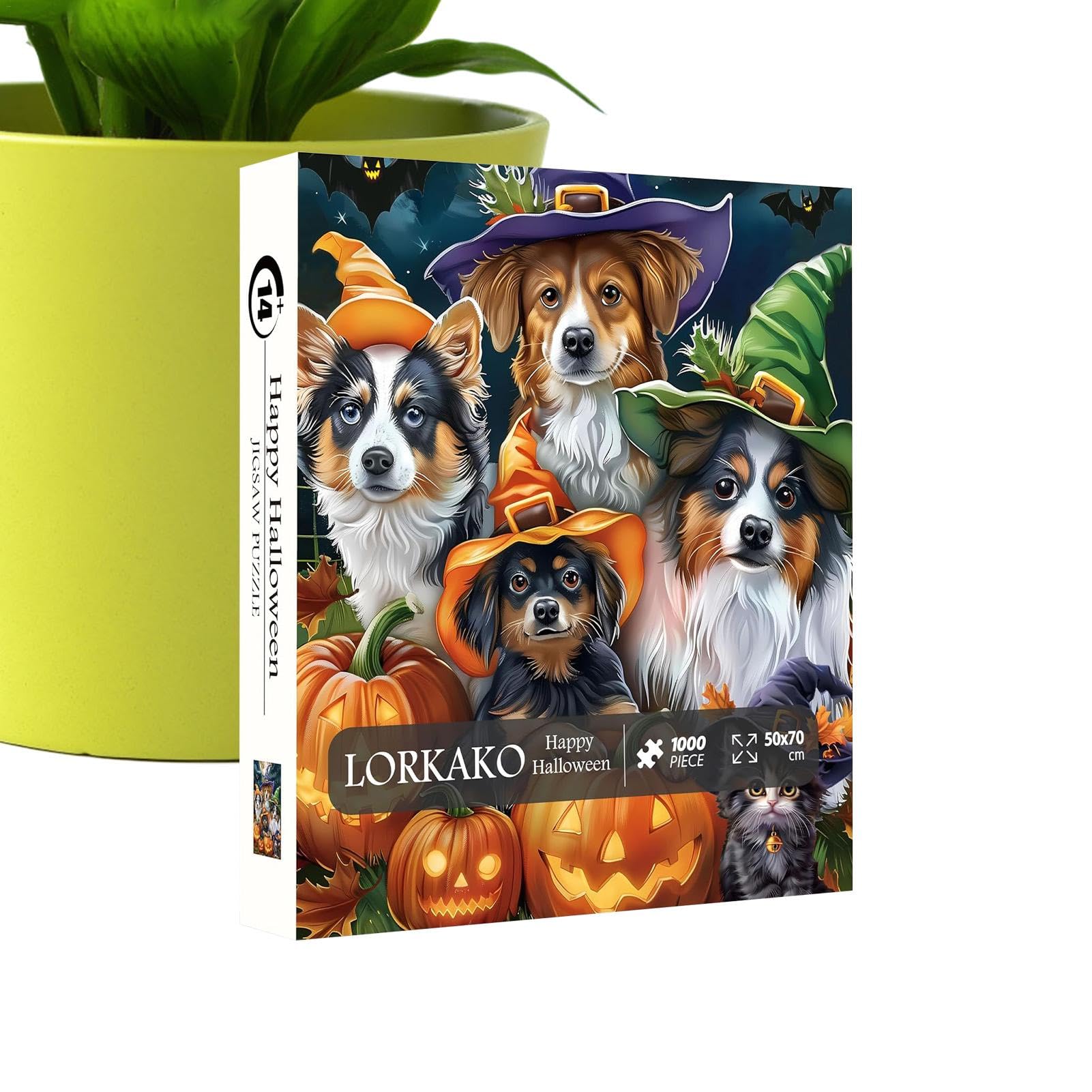 Halloween-Puzzles – praktische 1000-teilige Puzzles – Brettspiel für Familienspielabende, Heimdekoration, Herbstpuzzle, interaktive Denksportaufgabe