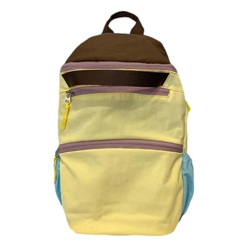 Teenager Junior High School Rucksack Kontrastfarben Großes Fassungsvermögen Tagesrucksack Mehrere Taschen Schulbüchertasche Für Teenager