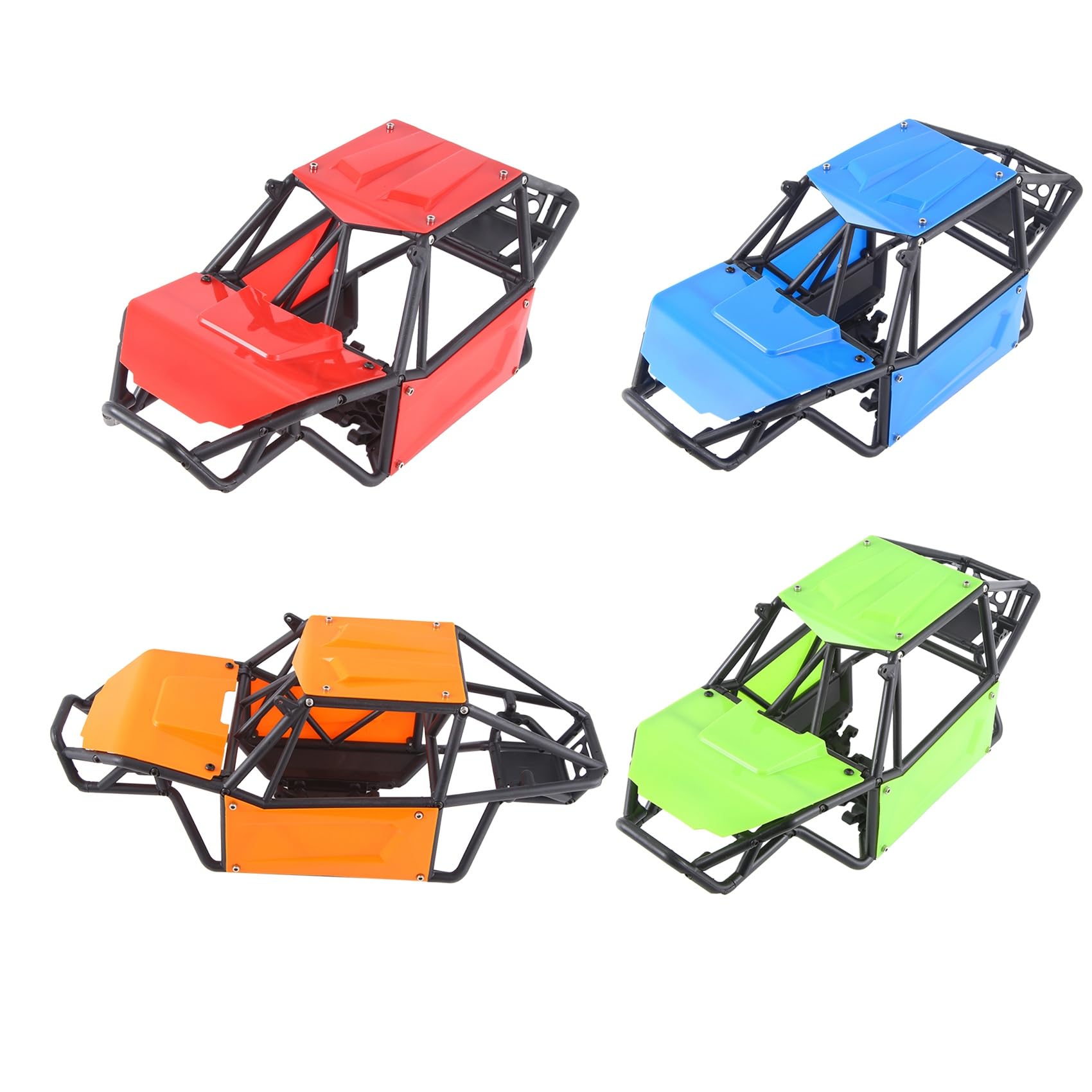 Pcivzxam 4-Teiliges Nylon-Rock-Chassis-Karosserie-Kit für 1/10 RC Crawler Car für Axial SCX10 II 90046 UTB10 Capra