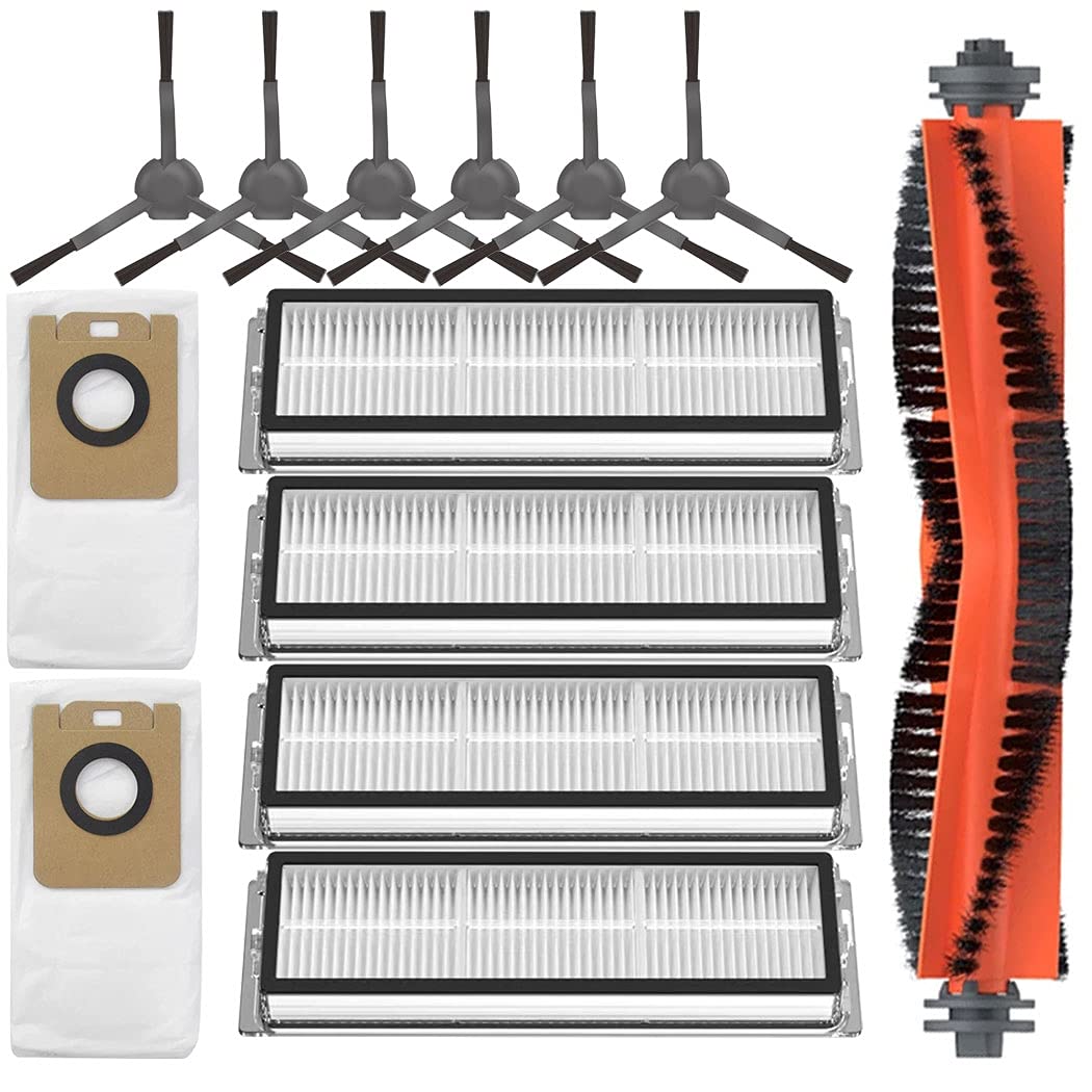 13-teiliges Filterset für Dreame Bot Z10 Pro L10 Plus, Hauptbürste, 4 Filter, 2 Staubbeutel, 6 Seitenbürstenzubehör