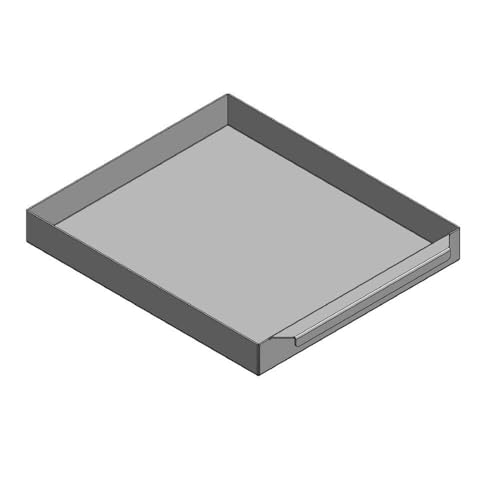 Aschekasten - Für Wamsler Kaminofen Modelle - Aschkasten aus verzinktem Stahlblech - feuerfest & hitzebeständig - Aschekästen Stahl (397x345x47 mm)