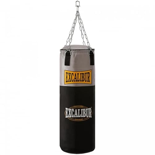 MAXXUS Excalibur® Boxsack Workout 100 - Gefüllt, Hängend, Vierpunkt-Stahlkette, 100x30 cm, 26 kg - Punching Bag, Sandsack, Boxen, MMA, Muay Thai, Kickboxen, Kampfsport, Training, Erwachsene, Zuhause