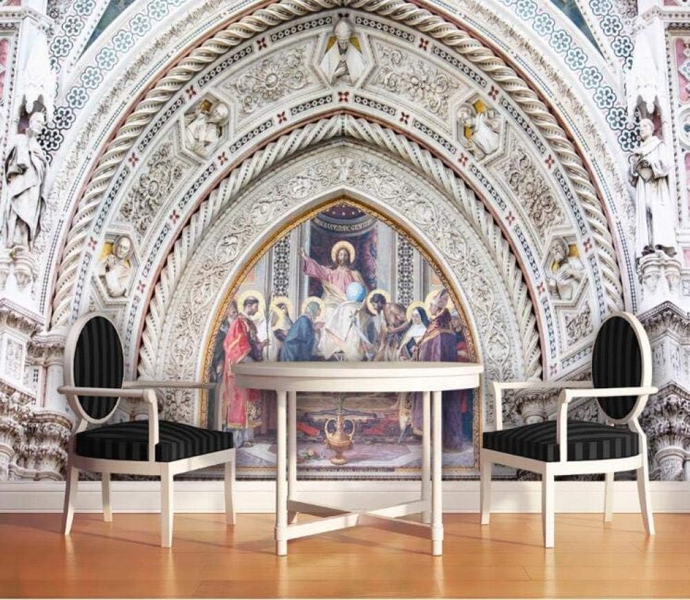 Porträt Von Jesus Weißes Gebäude 3D Tapete Poster Restaurant Schlafzimmer Wohnzimmer Sofa TV Dekorative Wand-430cm×300cm