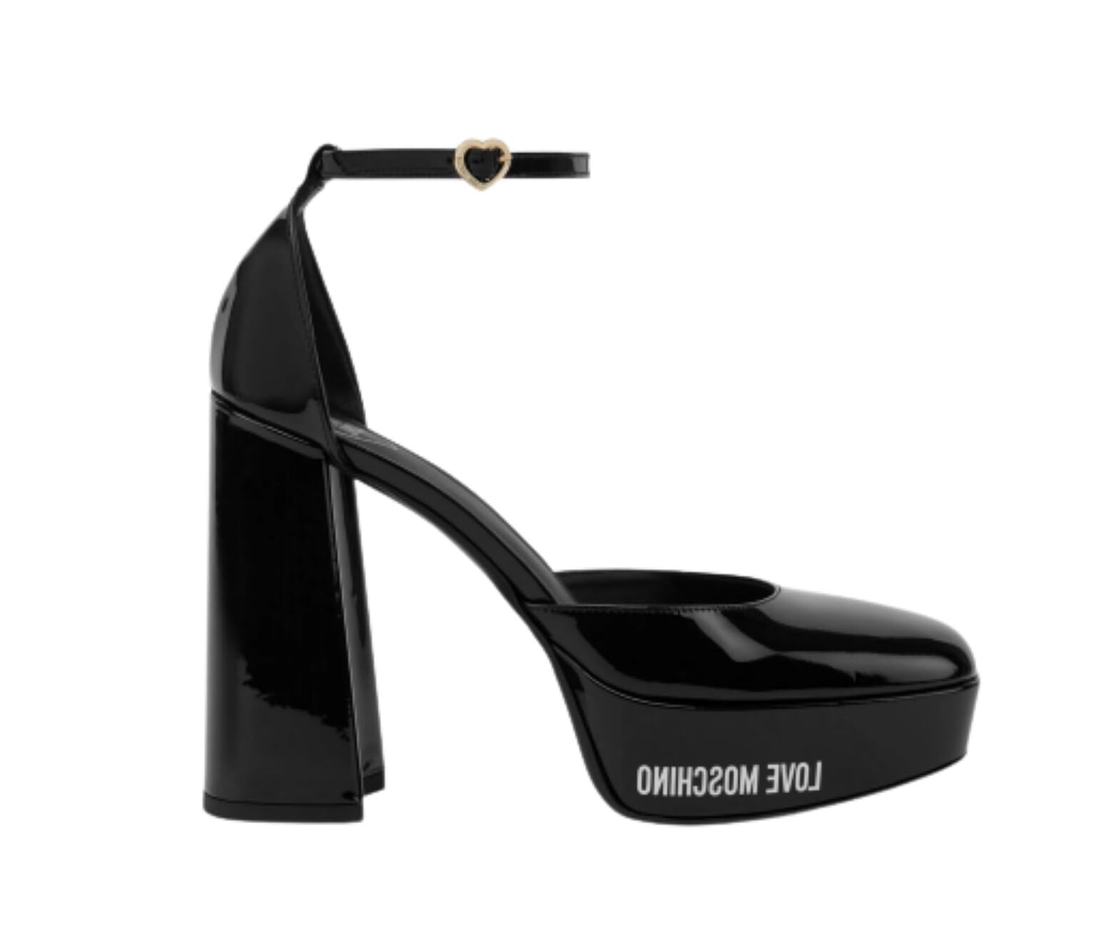 Love Moschino Damen Absatz-Sandalen, Nero, 38 EU