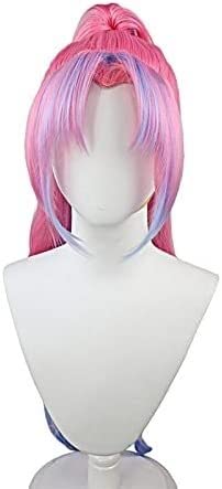 LINLINCD-Wig Anime Cosplay Urna Pestizid KPL Tian Wolf Trusteer Game Goro COS Pseudo Wig Pink Gravy Pseudo