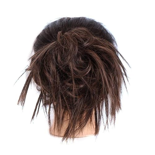 Haarteile Haarknoten Synthetische Haarknoten-Verlängerung Messy Chignon Scrunchie Short Straight mit elastischen Haarbändern Hochsteckfrisur Haarteil Hitzebeständig for Frauen Brötchen Haare (Color :