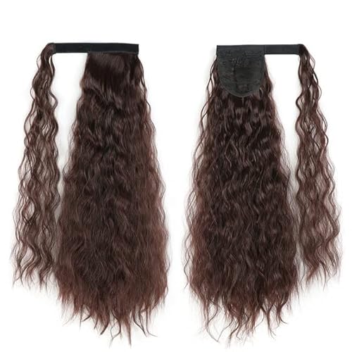 Pferdeschwanz Haarteil Extensions, natürliches Haarteil, Kopfbedeckung, Haar, synthetischer langer Mais-Pferdeschwanz, Wickel-Pferdeschwanz, Clip-in-Haar Pferdeschwanz Haarverlängerung(M2-33,32inches)