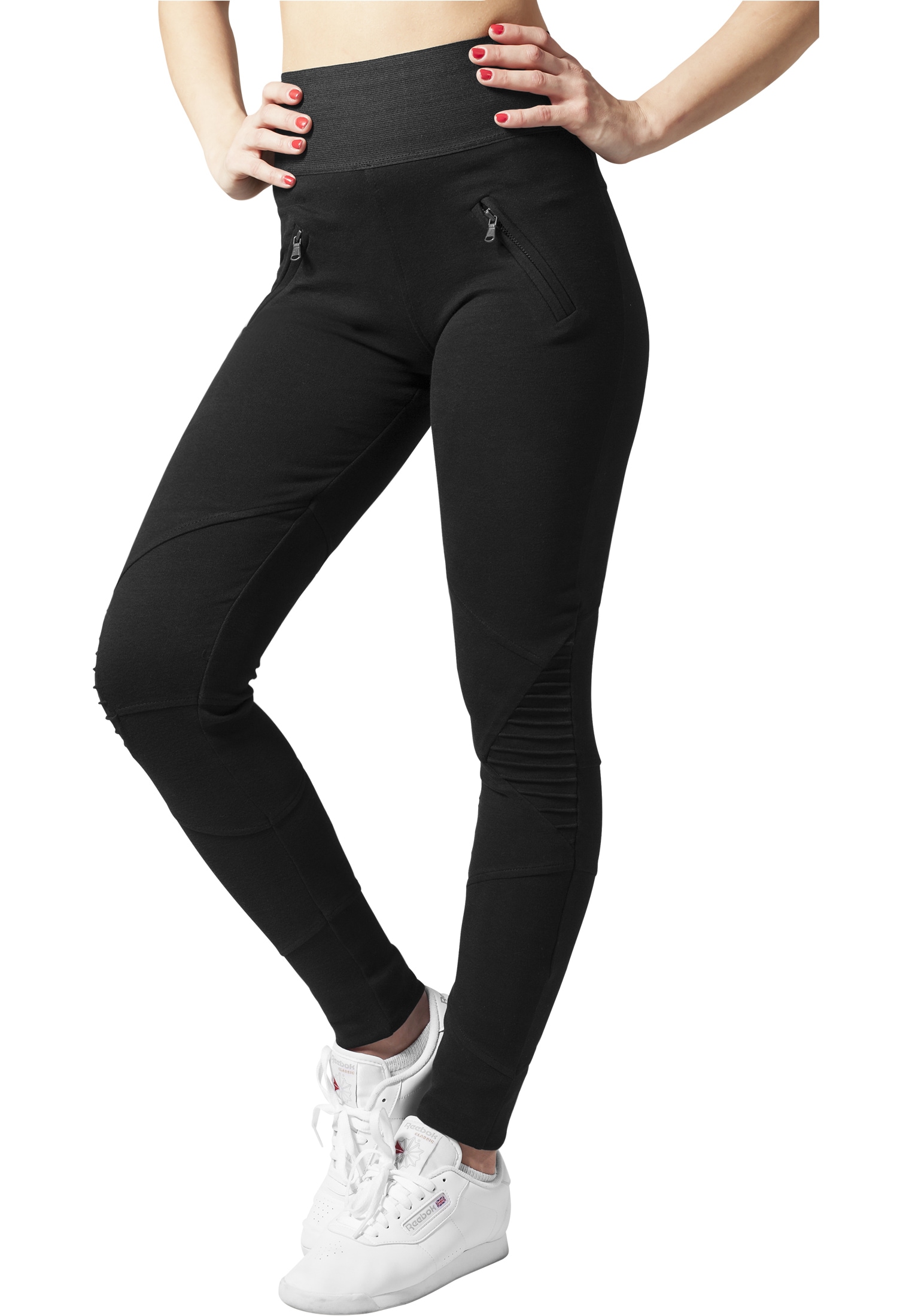 URBAN CLASSICS Leggings "Urban Classics Damen Ladies Interlock High Waist Leggings", (1 tlg.)