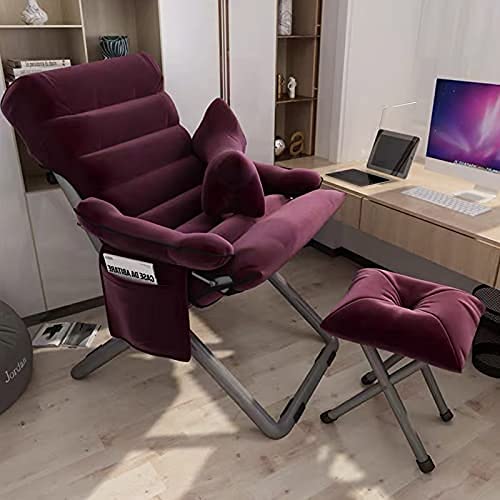 RASOANOA Bürostuhl Computer-Rückenlehne Freizeit Büro Schreibtisch College Wohnheim Lazy Sofa Bequem Weich Sitzend Home Liegestuhl Ambitious