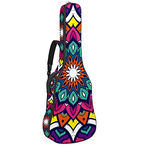 Bag Padded Gig Bag Case Polsterung Dual Adjustable Shoulder Strap Case ， Mandala Indian Style Bunt