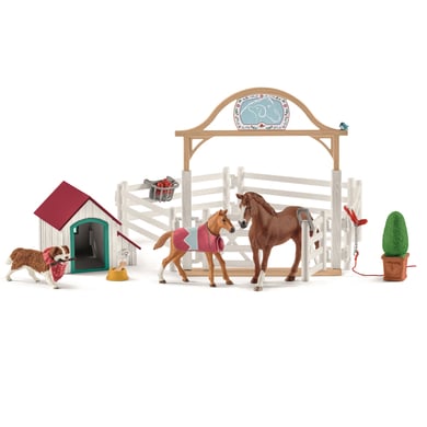 Schleich 42458n Spielset Horse Club Hannahs Gastpferde mit Hündin Ruby