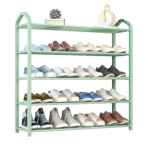 VSULZVNU Schuhregal, Schuhregal, 5 Etagen, Schuhregal für Schrank, freistehend, Schuh-Organizer für Schrank, Flur, Schlafzimmer, Eingang, Flur, Eingangsbereich, Korridor (Farbe: Blau)