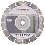 Bosch Professional 1x Diamanttrennscheibe Standard for Concrete (für Beton, Porenbeton, Ø 230 x 22,23 x 2,3 x 10 mm, Zubehör für Winkelschleifer)