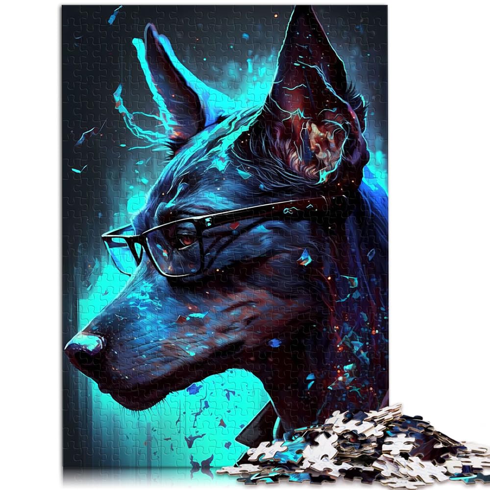 Puzzles Geschenke Spielzeug Dobermann Pinscher Hund 1000 Teile Puzzle Holzpuzzle Spielzeug Puzzles Lernspiele Stressabbau Puzzles 1000 Teile (50x75cm)