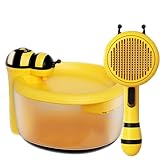 Tiny Bee Wasserspender für Katzen, batteriebetriebener kabelloser Trinker, extrem leiser automatischer Wasserspender für Hunde und Katzen, kabellos, 4-Stufen-Filtration – 75 OZ (B)