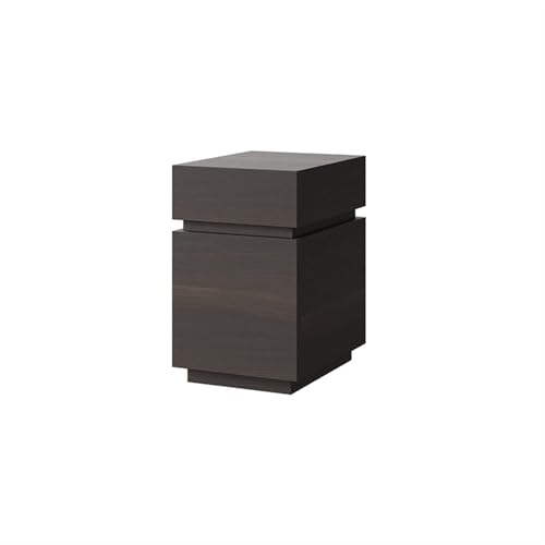 Nachttisch Schwarz/Braun/Dunkelbraun/Grau Massivholz-Aufbewahrungsschrank mit Schubladen, Massivholz-Nachttisch, kleiner Schrank for Wohnzimmer, Schlafzimmer, Arbeitszimmer Nachtschrank(Dark Brown)