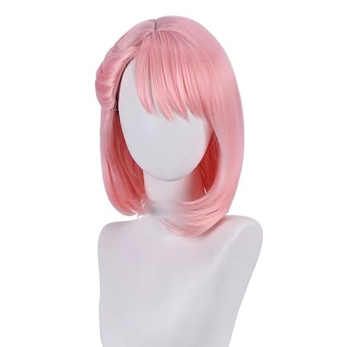 WCCNKK Anime Coser Genshin Impact Charlotte Cosplay Perücken Rosa Zopfperücke Hitzebeständige Synthetische Haare Wig+ Perücke Kappe, Geeignet Für Halloween-Party, Dekorative Geschenke