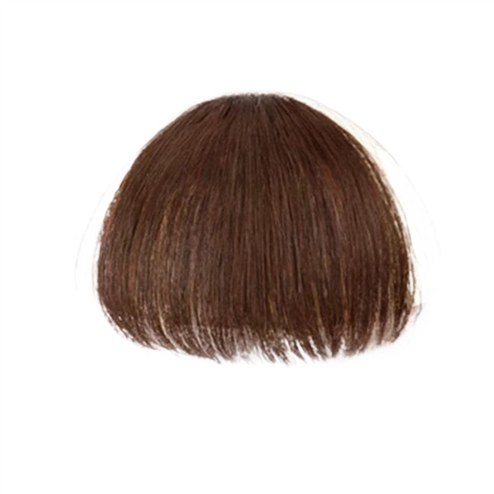 Pony Extension für Damen Synthetische Perücke, Air Bangs, natürlich, kurz, braun, blond, schwarz, Kunsthaar, Fransenverlängerung, Clip-in-Haarteile Fringe Bangs(Light Brown)