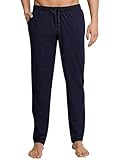 Schiesser Herren Lange Schlafhose - Mix + Relax Schlafanzughose, Dunkelblau_163840, 106/ LXL EU