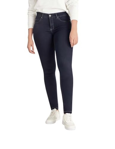 MAC Damen Straight Leg Jeanshose Dream Skinny, Blau (dark rinsewash D801), Gr. W34/L28 (Herstellergröße: 34/28)