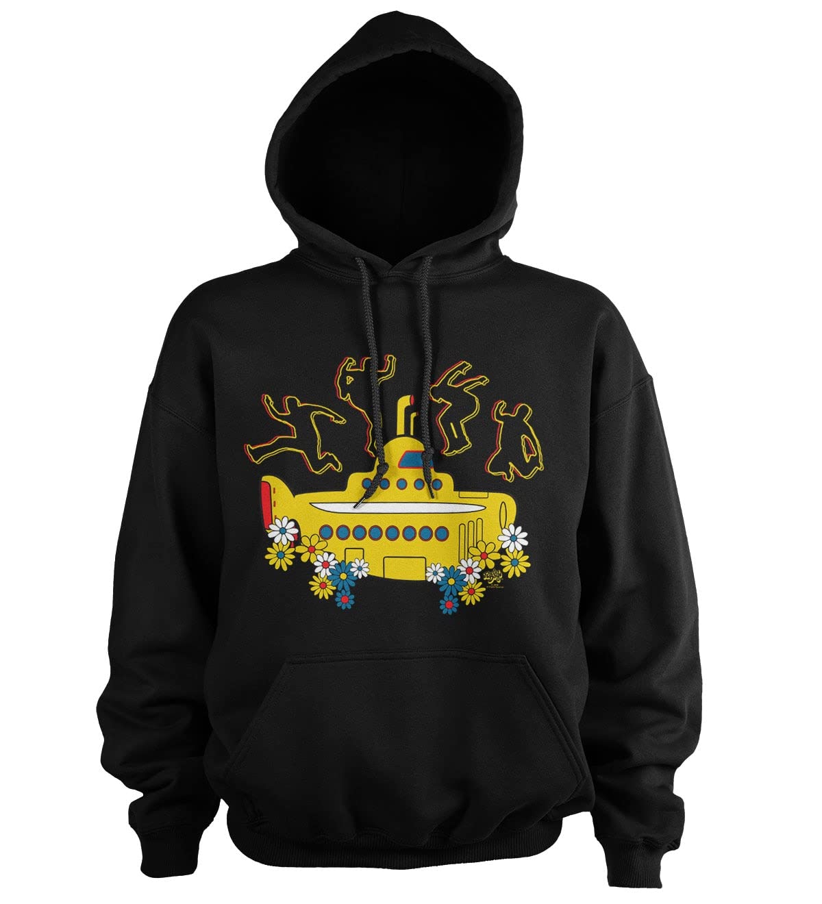 The Beatles Officially Licensed Yellow Submarine Big & Tall Hoodie (Black) 5X-Large