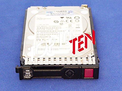 Hewlett Packard Enterprise Festplatte (1,2 TB, 6 G, SAS, 10 K U/min, SFF, Serial Attached SCSI (SAS), 1200 GB, 6,35 cm (2,5 Zoll), 17,78 cm, 22,86 cm, 11,76 cm) (Zertifiziert generalüberholt)