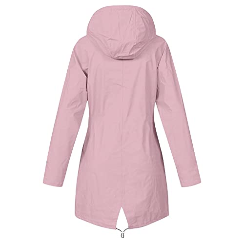 WANGTIANXUE Regenjacke Damen Gutschein wasserdichte Softshelljacke Outdoorjacke Atmungsaktive Packbare Übergangsjacke Leichte Jacke mit Kapuze für Frühlings Herbst zum Wandern Trekking Fahrrad