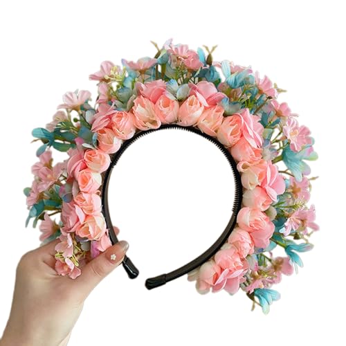 Ethnischer Kopfschmuck, Blumen-Haar-Accessoire, stilvolles Damen-Blumen-Haarband, Blumen-verzierte Haarnadel, Verzierung für Versammlungen