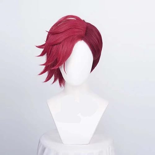 WCCNKK Anime Cosplay Perücke, Vi Perücke, Rosarotes Kurzes Haar, Mit Kostenloser Perückenkappe, Für Party Alltag Halloween Perücke Cosplay, Anime-Fan-Geschenk