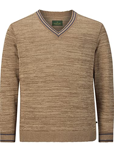 Charles Colby Herren Pullover Earl Quinton Gestricktes Oberteil Für Starke Männer In Großen Größen, Übergröße, Plus-Size Hellbraun XL - 56/58