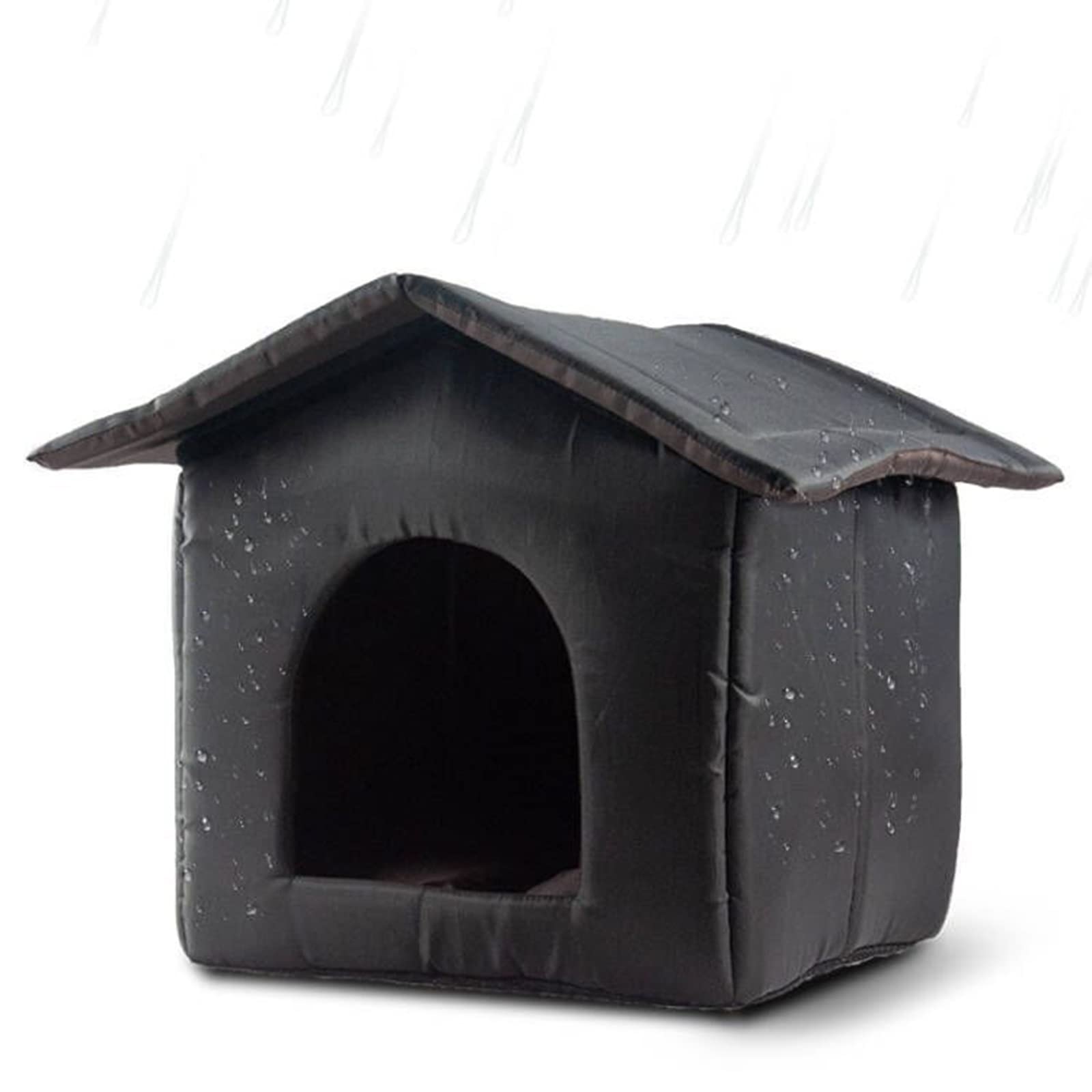 Hundehüttenbetten für Hunde, waschbar, überdachtes Hundebett mit Kissen, wasserdicht, Haustierhaus, Bett, Outdoor-Betten für Innenkatzen, Freiraum