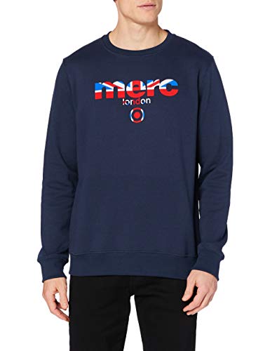 Merc of London Herren Sweatshirt Otto, Gr. Large (Herstellergröße: Large), Blau (Navy 2)