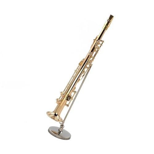 Miniatur-Kupfer-Sopran-Saxophon-Modell Mit Unterstützung Für Mini-Musikinstrument-Zubehör Musikinstrumente Miniatur (Size : 9cm)